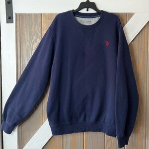 Mens Navy polo Crewneck Sweater